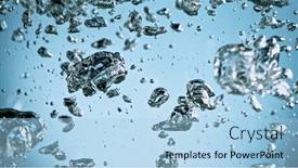  Presentation with light bubbles - Slide set with air-bubbles-rising-up background and a light blue colored foreground