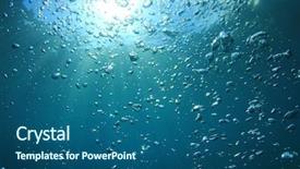  Presentation with air bubbles - Cool new PPT theme with air bubbles underwater in blue backdrop and a ocean colored foreground