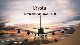  Presentation with air cargo - Cool new slide set with air cargo industry - huge two storeys commercial jetliner backdrop and a lemonade colored foreground