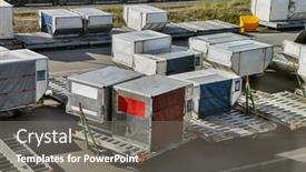  Presentation with air cargo - Presentation theme featuring air-cargo-unit-load-devices background and a gray colored foreground