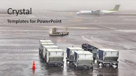  Presentation with air cargo - Presentation with air cargo unit load devices background and a light gray colored foreground