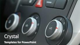  Presentation with auto - Slide set featuring air condition monitor - klimaanlage auto background and a  colored foreground