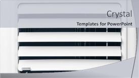  Presentation with outlet - Slide deck with air-conditioner-louvers-outlet-close background and a light gray colored foreground