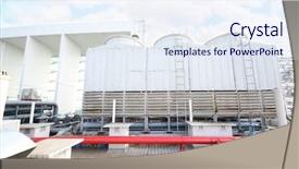  Presentation with air conditioning - Slide deck with air conditioner on roof background and a sky blue colored foreground