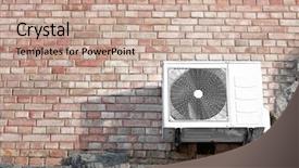  Presentation with air conditioning - Cool new slides with air conditioner on wall backdrop and a coral colored foreground