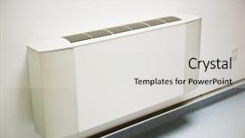  Presentation with conditioner - Beautiful presentation theme featuring air-conditioner unit on white backdrop and a light gray colored foreground