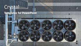  Presentation with air conditioning - Cool new slide deck with air-conditioning-equipment backdrop and a gray colored foreground