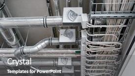  Presentation with air conditioning - Presentation theme having air conditioning systems - construction background background and a dark gray colored foreground