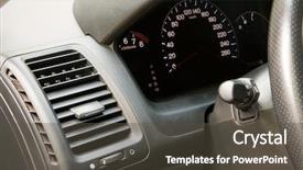  Presentation with car air conditioning - Theme enhanced with air conditioning systems - modern car dashboard closeup photo background and a dark gray colored foreground