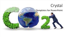  Presentation with gas air - Theme enhanced with air contamination - ecological concept of greenhouse gas background and a white colored foreground