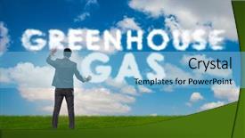 Presentation with gas air - Beautiful theme featuring air contamination - ecological concept of greenhouse gas backdrop and a light blue colored foreground