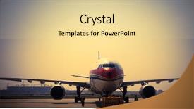  Presentation with airlines - Amazing PPT theme having pudong airport shanghai china backdrop and a blonde colored foreground