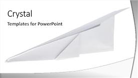  Presentation with paper boat children play - Slide set consisting of aircraft design - paper plane isolated with clipping background and a white colored foreground