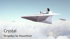  Presentation with aviation - Cool new theme with aviation career - take a short break mixed backdrop and a light gray colored foreground