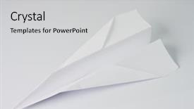  Presentation with plane - PPT layouts consisting of air craft - white paper plane background and a light gray colored foreground