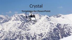  Presentation with rescue helicopter - Beautiful theme featuring white rescue helicopter backdrop and a teal colored foreground