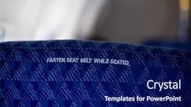  Presentation with aircraft - Slides with belt placard inside an aircraft background and a navy blue colored foreground