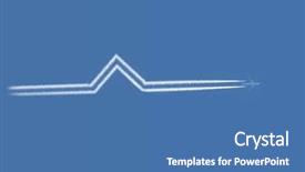  Presentation with air - Colorful presentation theme enhanced with air defence - contrail bend backdrop and a ocean colored foreground