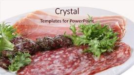  Presentation with air - Presentation theme enhanced with hot coffee and cinnamon rolls for breakfast background and a dark gray colored foreground