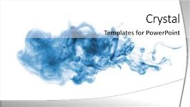  Presentation with smoke - Audience pleasing PPT theme consisting of air drop - blue smoke isolated on white backdrop and a white colored foreground