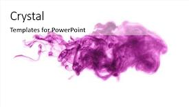  Presentation with smoke - Amazing theme having air drop - lilac smoke isolated on white backdrop and a white colored foreground