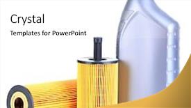  Presentation with air filtration - Beautiful PPT layouts featuring air filtration - car oil filters and motor backdrop and a white colored foreground