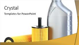  Presentation with motor oil - PPT layouts consisting of air filtration - car oil filters and motor background and a white colored foreground