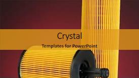  Presentation with dark colon cancer - Beautiful slides featuring air filtration - car oil filters on dark backdrop and a gold colored foreground