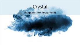  Presentation with blue flow - Presentation theme having air flow - blue smoke isolated on white background and a light blue colored foreground