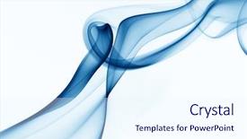  Presentation with blue flow - Presentation theme featuring air flow - blue smoke background and a  colored foreground