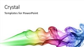  Presentation with green smoke color - Colorful slide set enhanced with air flow - colored smoke spreading horizontally isolated backdrop and a white colored foreground