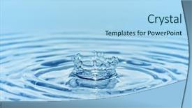  Presentation with water flow - PPT layouts with air flow - splash water background and a light blue colored foreground