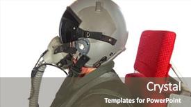  Presentation with force - Slides consisting of air force - crew american aircraft in full background and a dark gray colored foreground