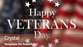  Presentation with veterans day - Presentation theme with air force symbol - background with united states flag background and a tawny brown colored foreground