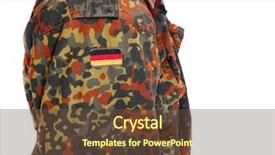  Presentation with air force - PPT layouts with air force symbol - flag patch on german soldier background and a tawny brown colored foreground