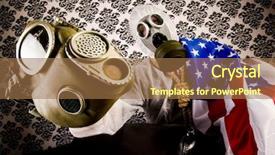  Presentation with oil and gas - Beautiful presentation featuring air force symbol - madman gas mask backdrop and a  colored foreground