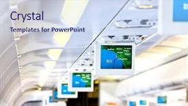  Presentation with aircraft crash investigation - Amazing slide set having air france - commercial aircraft interior backdrop and a sky blue colored foreground