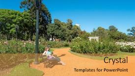  Presentation with air france - Slide deck consisting of air france - palermo rose garden background and a  colored foreground