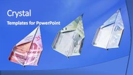  Presentation with high rise building cutaway - Colorful theme enhanced with air france - swiss franc banknotes as toy backdrop and a  colored foreground