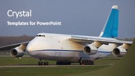  Presentation with air freight - PPT theme having air freight - huge cargo plane background and a seafoam green colored foreground