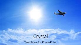  Presentation with air freight - Presentation theme featuring air freight - plane in sky background and a light blue colored foreground