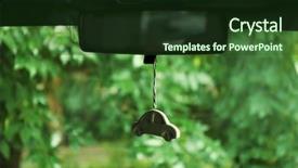  Presentation with air - Presentation theme consisting of air freshener hanging background and a tawny brown colored foreground