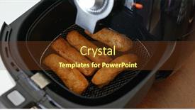  Presentation with roll cake - Colorful PPT theme enhanced with air-fryer-homemade-crispy-fish backdrop and a tawny brown colored foreground
