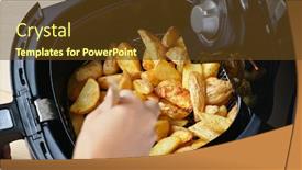  Presentation with grilled - Slide deck having air-fryer-homemade-grilled-potato background and a tawny brown colored foreground