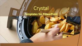  Presentation with grilled - Slide deck consisting of air-fryer-homemade-grilled-potato background and a tawny brown colored foreground