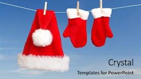  Presentation with drying up cloth - Colorful presentation enhanced with air hanging on clothes line backdrop and a light blue colored foreground