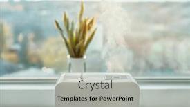  Presentation with indoor winter - Cool new slide deck with air-humidifier-making-hot-steam backdrop and a light gray colored foreground