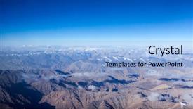  Presentation with mountain view california - Audience pleasing presentation theme consisting of air india - himalayas mountains aerial view backdrop and a  colored foreground