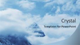  Presentation with clouds - Theme enhanced with air india - peak in clouds in himalayan background and a  colored foreground
