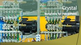  Presentation with instrument - Audience pleasing theme consisting of air line compressors for pneumatic backdrop and a seafoam green colored foreground